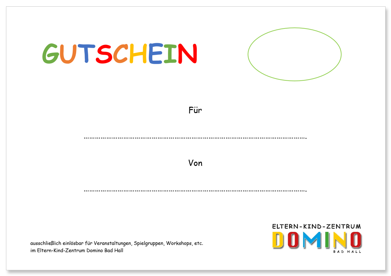 Geschenkgutschein des EKIZ Domino